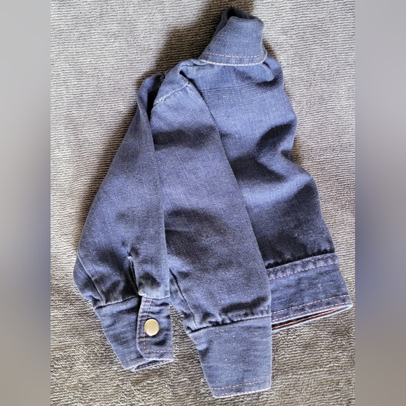 Vintage Turino Kids Blue Denim Jacket 70's - 80's Era FLAWLESS Sz 4 100% Cotton - Picture 13 of 13